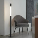 Axyaa Adjustable Chrome Black LED Floor Lamp for Home and Exhibition Hall