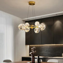 Axyaa Nordic Gold Glass Globe Chandelier with Remote Control