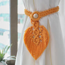 Axyaa Boho Macrame Curtain Tiebacks with Bead Detail - Living Room Accessories