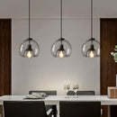 Axyaa Nordic Smoke Gray Glass Pendant Light Chandelier