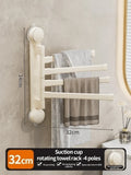 Axyaa Rotating Towel Rack: Multi-bar, Foldable, Kitchen & Bathroom Storage