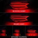 Axyaa LED Rear Bumper Reflectors for Mazda CX5: Running Flow Turn Signal Brake Lamps