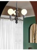 Axyaa Pearl Black Chandelier: Bauhaus High-End Minimalist Luxury