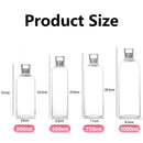 Axyaa 1000ml Glass Water Bottle with Time Marker Cover for
Water Drink and Outdoor, Transparent Large Capacity Bottle