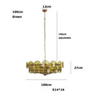 Axyaa French Retro Glass Pendant Light for Stylish Home Decor