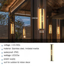 Axyaa Marble Outdoor Wall Lights IP65 Waterproof Sconces for Balcony Courtyard Street Lighting