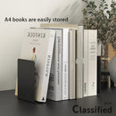 Axyaa White Metal Book Ends: Stylish Book Dividers for Shelves, Home Office