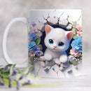 Axyaa Cute Kitty Cat Coffee Mug Office Drinking Cup Friends Birthday Gift