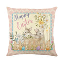 Axyaa Spring Rabbit Pillowcase 45x45cm Decorative Linen Sofa Cushion Cover
