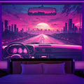 Axyaa Dream City Racing Tapestry - Bedroom Aesthetic Decor and Background Cloth