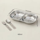 Axyaa Kids Stainless Steel Divider Plate | Cute Pattern, Reusable, Durable Dinner Dish