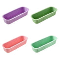 Silicone Rectangular Cake Mold Set by Axyaa: Baking Molds for Cake, Bread, Toast, and Ice Cubes