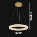 Axyaa Crystal Chandelier Pendant Lamp for Luxurious Living Room and Bedroom Lighting