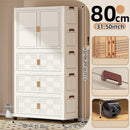 Axyaa 6 Tier Storage Wardrobe with Wheels - Large Capacity for Living Room/Bedroom