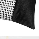 Axyaa Black & White Leather Woven Horsehair Cushion Pillow - Villa Model Wish Pillow