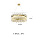 Axyaa Modern Glass LED Pendant Chandelier for Dining Room with Dimmable Metal Suspension
