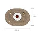 Axyaa Cream Oval Braided Placemats - Set of 6/10pcs, 35x50cm, Woven Table Mats