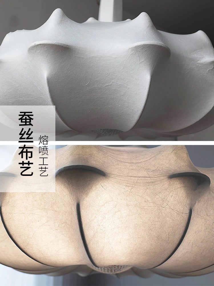 Axyaa Wabi-Sabi Silk Chandelier Villa Homestay Japanese Bedroom Living Room Pendant Lights E27