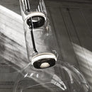 Axyaa Glass LED Pendant Light - Modern Transparent Luminaires for Indoor Living and Dining Room