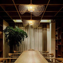 Axyaa Bamboo Weave Ceiling Light - Zen Retro Lighting for Restaurant Study Tatami Room