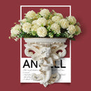 Axyaa Music Angel Resin Vase Wall Sticker Ornaments for Home Livingroom Wall Decoration
