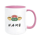 Personalised Friend name Central Perk Mug 11oz black pink Ceramic tea Cup Birthday gift Axyaa