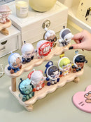 Axyaa Wooden Display Shelf for PopMart Figures - 2/3 Layers Blind Box Storage