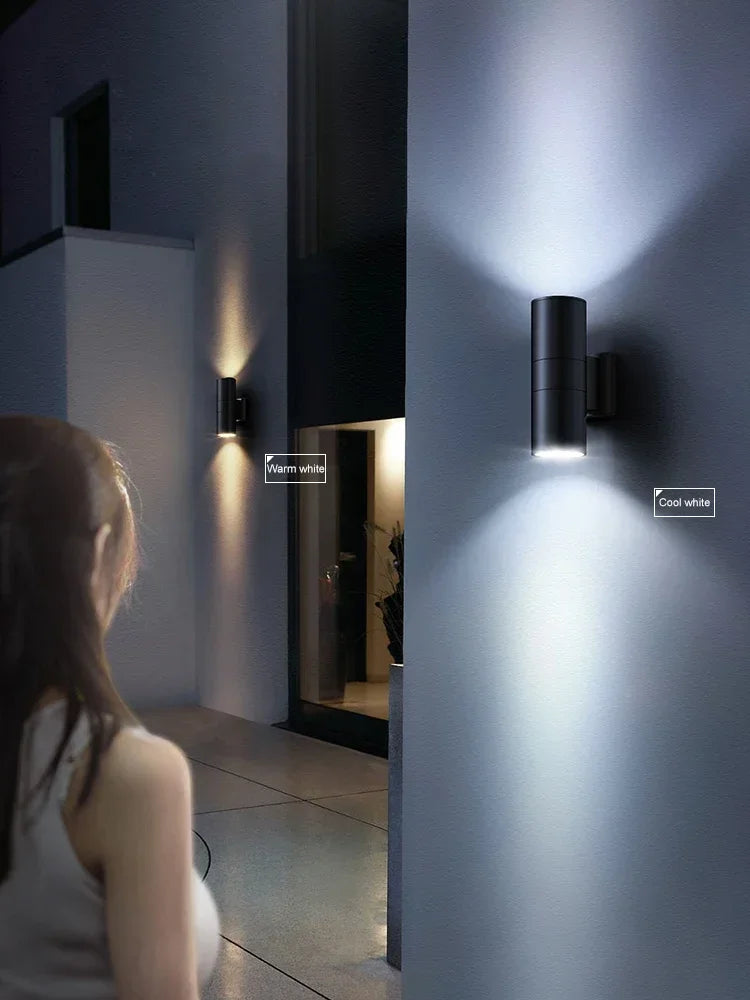 Axyaa Outdoor Wall Light - Black Gray, Waterproof, Aluminum, IP65