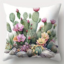 Cactus Flower Pillowcase Set, 17.7" x 17.7", Axyaa Home Decor Sofa Accent