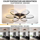 Axyaa LED Flower Shape Ceiling Light with Remote Control - Dimmable Modern Flush Mount