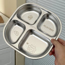 Axyaa Stainless Steel Divided Lunch Box 3/4 Compartment Food Container