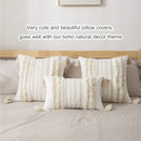 Axyaa Boho Tufted Tassel Woven Cushion Covers Set - Set of 2