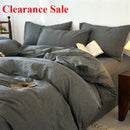 Axyaa 100% Cotton Yarn-Dyed 4-Piece Duvet Set - Ultra-Soft Bedding