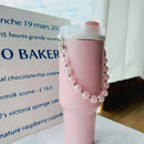 Axyaa Beads Tumbler Handle Strap: Kawaii Water Bottle Sling Holder