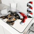 Axyaa Christmas Draining Mat: Super Absorbent Coffee & Dish Drying Pad