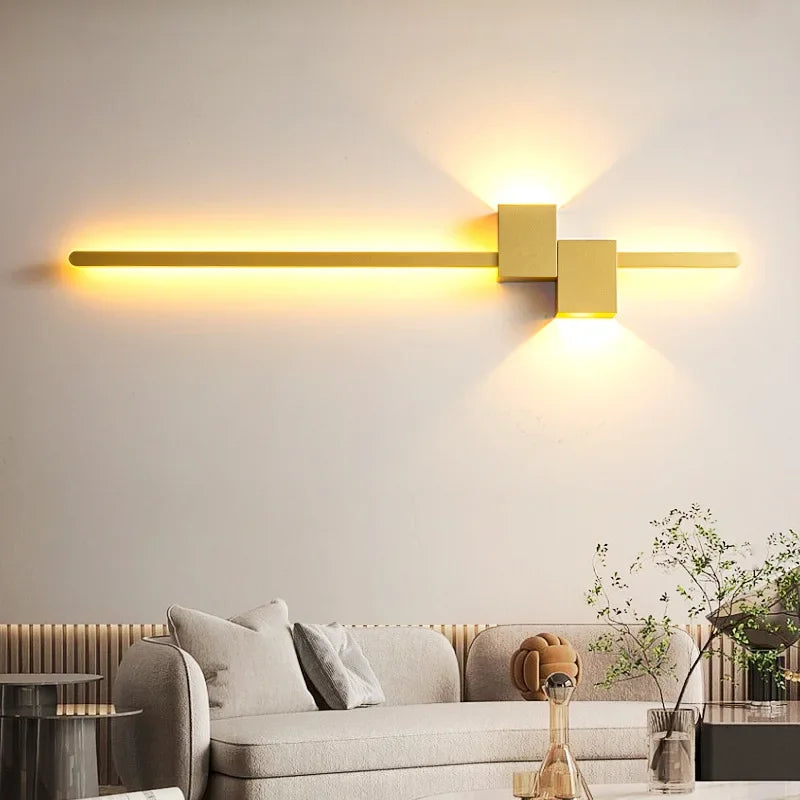 Axyaa Modern LED Wall Lamp in Black, White, or Gold