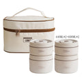Axyaa Double-layer Insulated Stainless Steel Lunch Box with Storage Bag