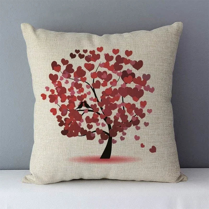 Axyaa Trees Printed Cozy Cushion for Living Room - Home Decor Pillowcase 45x45cm