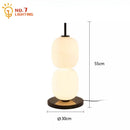 Axyaa Double-head Glass Gourd Table Lamp Marble Base - Modern LED Indoor Lighting