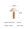 Axyaa Retro Yellow Travertine Table Lamp LED Light for Home Decor
