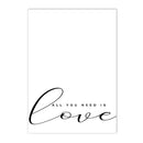 Nordic Love Life Quote Canvas Painting Wall Art for Living Room by Axyaa