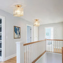 Axyaa Nordic Crystal Ceiling Light: Modern E27 Fixture for Bedrooms, Corridors, Restaurants