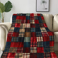 Axyaa Vintage Plaid Flannel Throw Blanket - Cozy All-Season Quilted Design