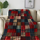Axyaa Vintage Plaid Flannel Throw Blanket - Cozy All-Season Quilted Design