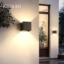 Axyaa 6W LED Wall Sconces: Modern Indoor/Outdoor Up Down Wall Mount Lights