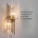 Axyaa Luxury Crystal Wall Lamp for Hotel Living Room, Bedroom & Corridor - Nordic Minimalist Design