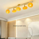 Axyaa Nordic Pumpkin Chandelier & Table Lamps Set for Modern Living Room Décor