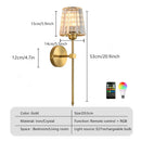 Axyaa Rechargeable LED Crystal Wall Sconce for Bedroom - Home Lighting