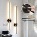 Axyaa Black Aluminum Strip Wall Sconce Dimmable LED Wall Lamp