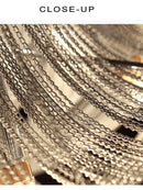 Axyaa Elegant Tassel Chain Ceiling Chandelier - Dimmable E14 Base